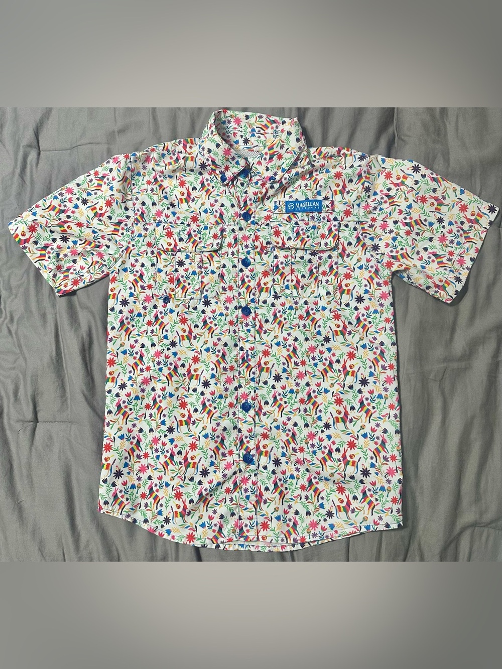 Magellan Outdoors Boys’ Laguna Madre Otomi Fishing Button Up Shirt